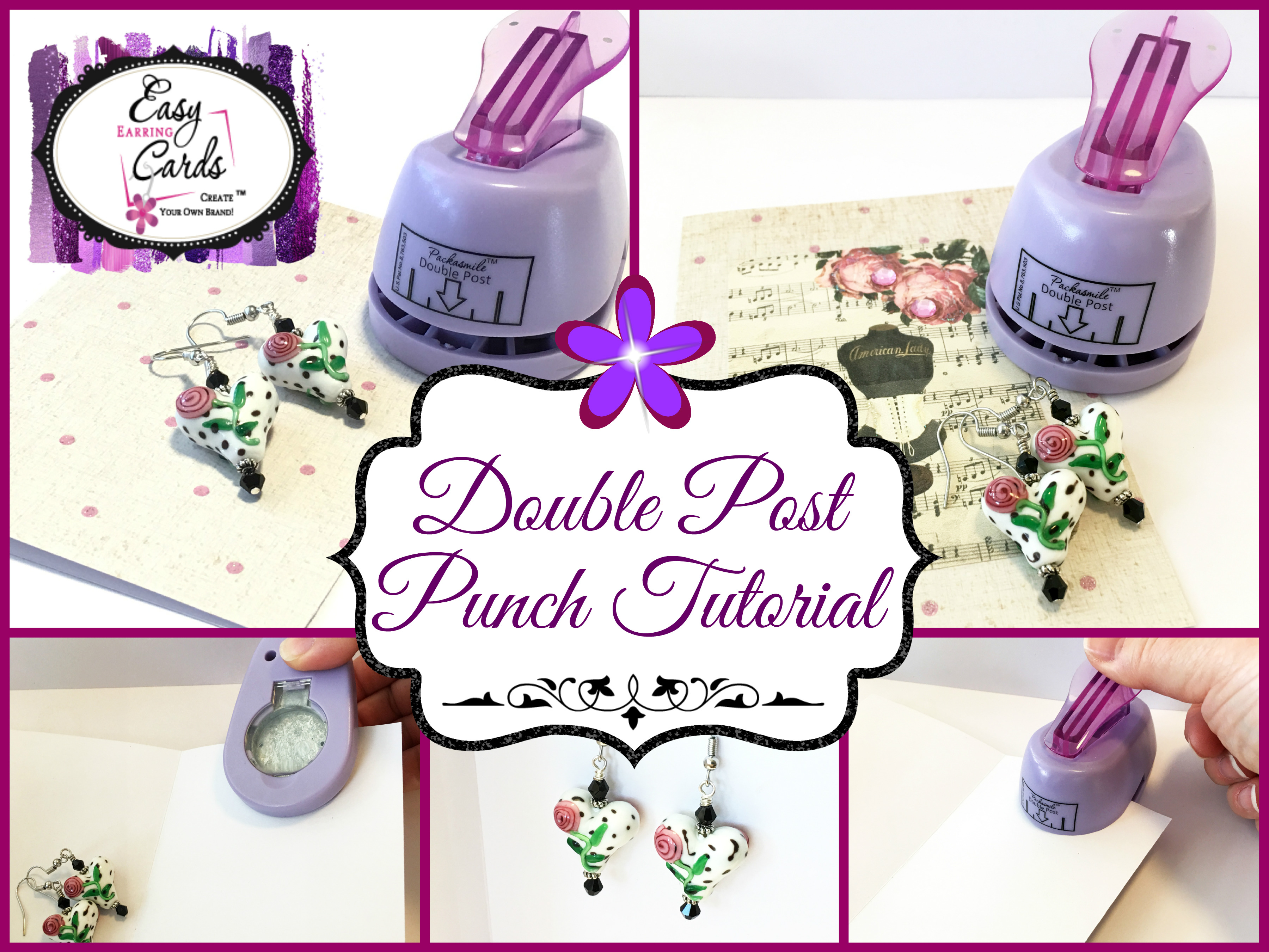 Easy Earring Cards Double Post Punch